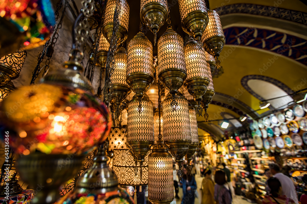 Lamps in Grand Bazar, Istanbul, Turkey