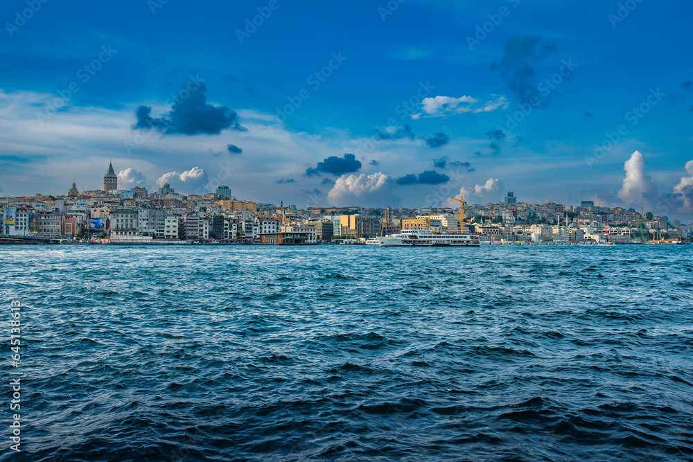 View of the sea in the Istanbul city