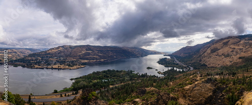 Wide Panorama from Rowena Crest Viewpoint in Mosier, Oregon photo