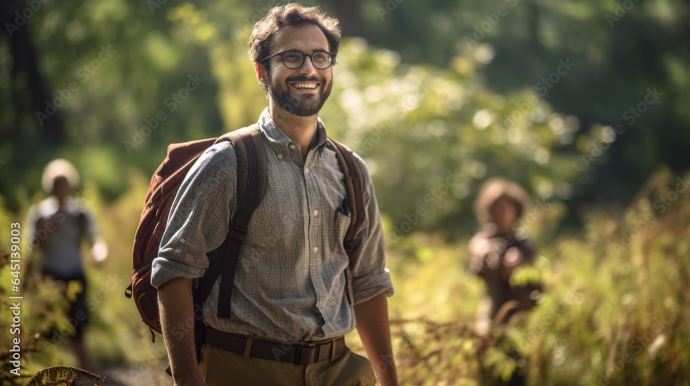 environmental science professor leading a nature hike generative ai environmental science professor leading a nature hike generative ai