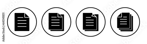 Document icon vector. Paper icon. File Icon