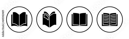 Book icon vector. Open book vector icon.