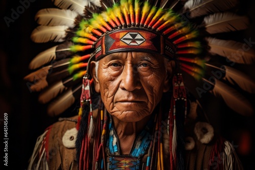 The chief of the Apache Indians is a native American man. The concept of Columbus day and the discovery of America