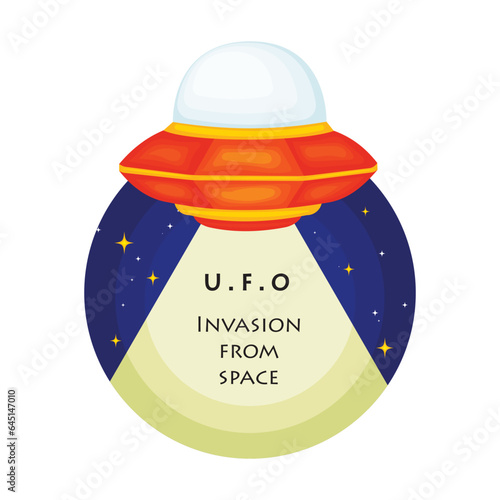 Unidentified flying object illustration vector