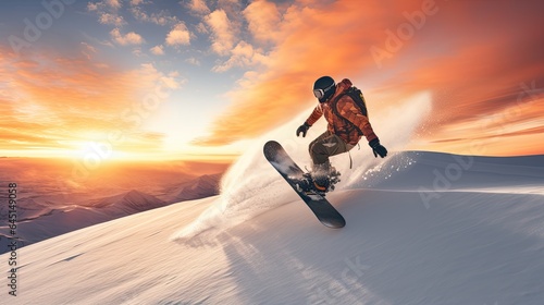 woman jumping on the snow