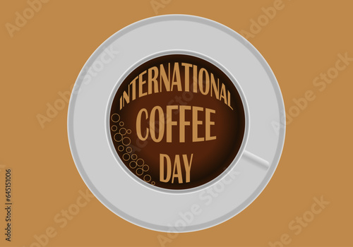 Día internacional del café. Taza de café.