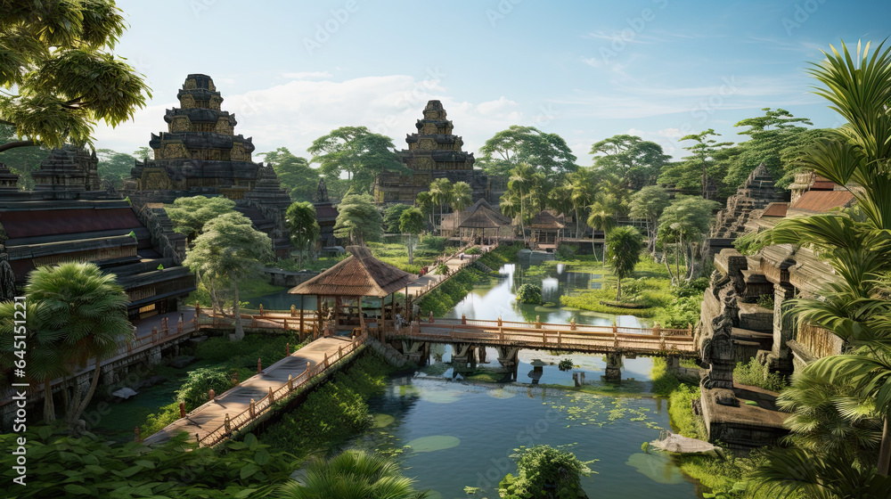 Green Oasis Retreat: An Angkor Wat-style Ecology Monastery in Natural Splendor