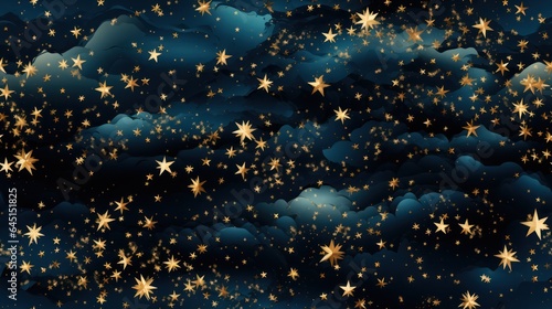   pattern . stars on a dark background.drawing for fabric  wallpaper or wrapping paper