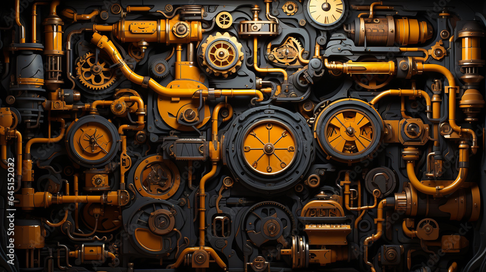 Fototapeta premium Super big machine technology background