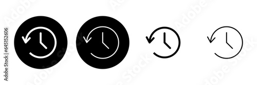 History icon set. recent event history
