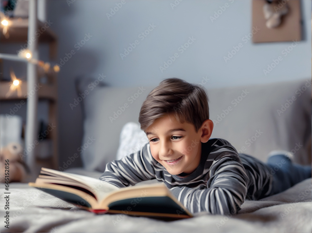 child reading a book