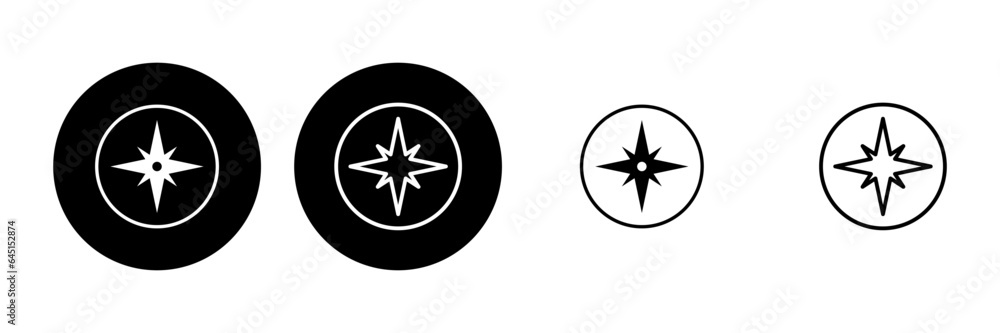 Compass icon set. arrow compass icon vector Compass icon set. arrow compass icon vector