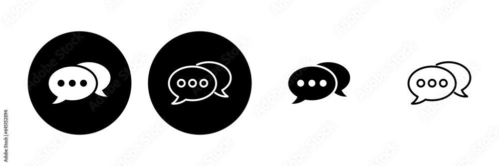 Chat icon set. speech bubble icon. comment icon vector. message. contact us Chat icon set. speech bubble icon. comment icon vector. message. contact us