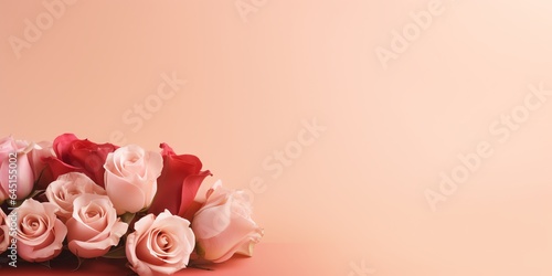 A beautiful bouquet on a copy space background