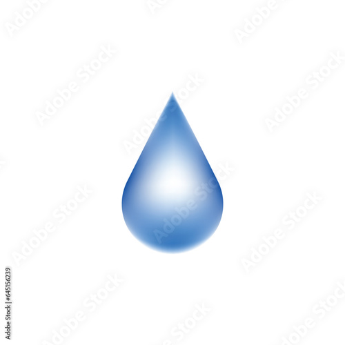 Water drop vector icon. Realistic 3d design. Blue water drops. The concept of rain. Drinking water requirement