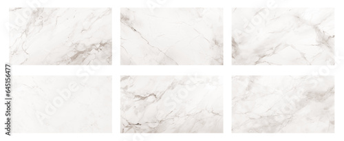 Set of white marble texture and background. Panoramic white background from marble stone texture collection. Vector marble set