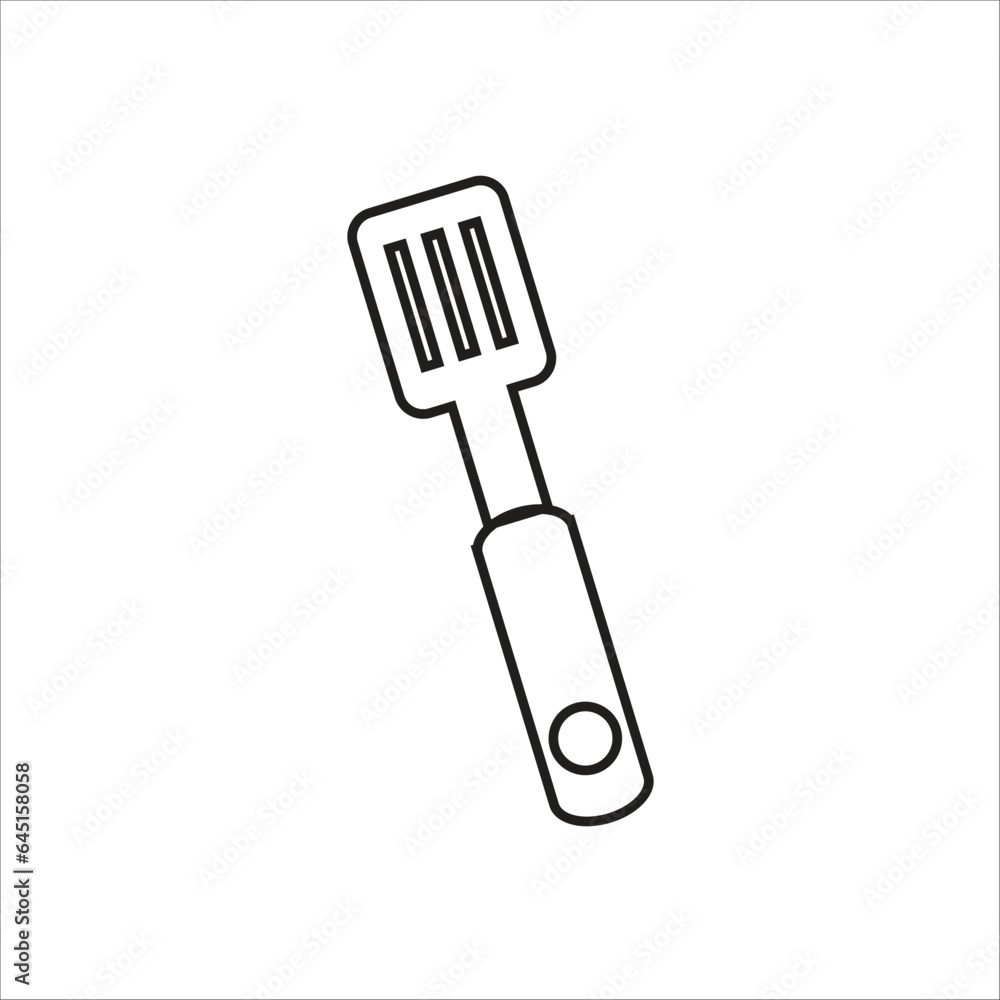 spatula vector icon line template spatula vector icon line template