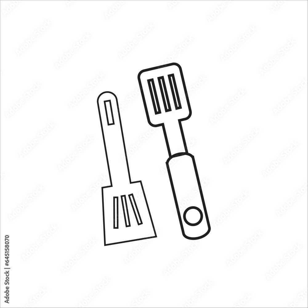 spatula vector icon line template spatula vector icon line template