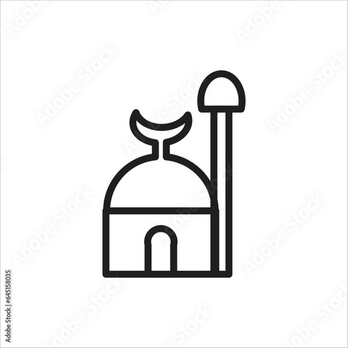 mosque vector icon line template