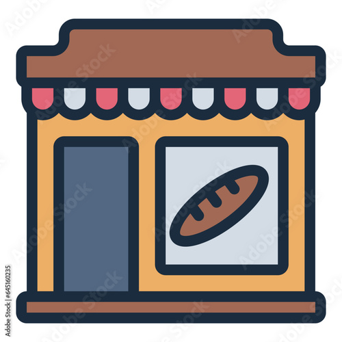 Bakery Store filled line icon