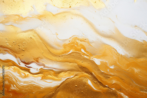 abstract background of oil paint, yellow and white colors, macro