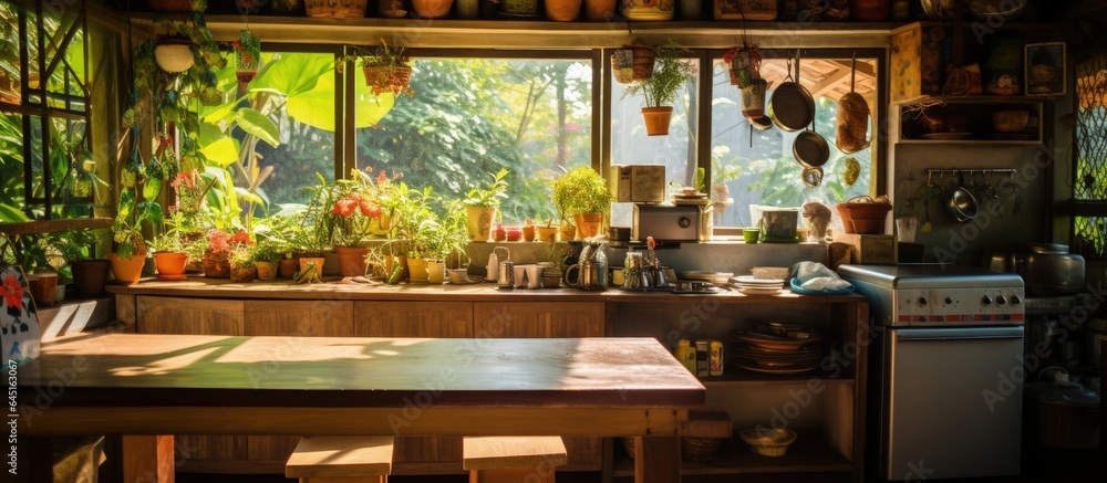 Coffee shop in Chiang Mai, Thailand has a kitchen. Coffee shop in Chiang Mai, Thailand has a kitchen.