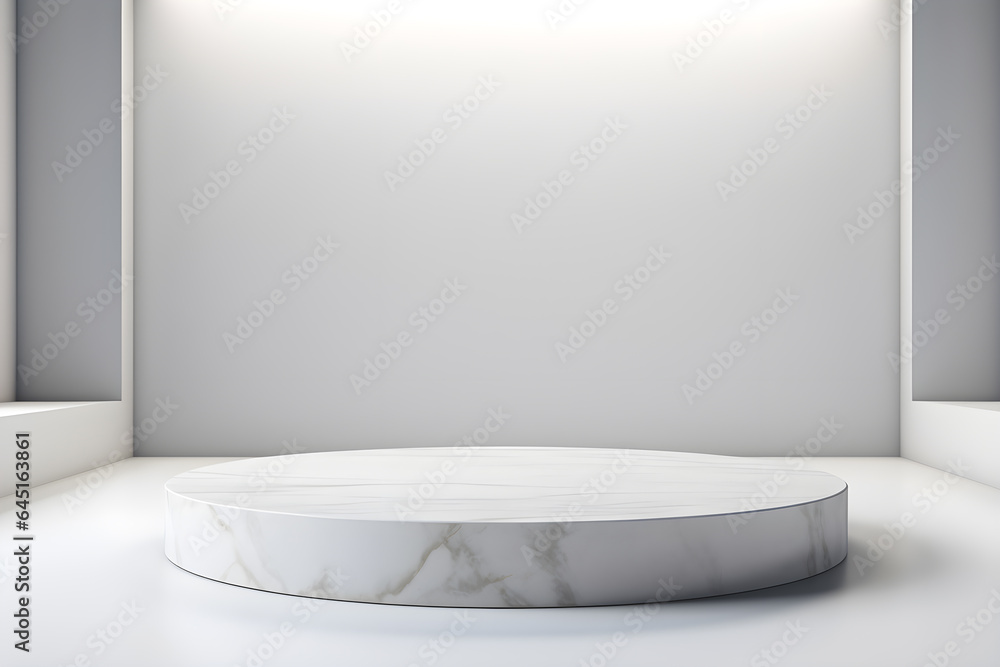 3D marble Stone podium for display minimal product display presentation cosmetic products branding, Empty stage platform identity and packaging design, ai generate 3D marble Stone podium for display minimal product display presentation cosmetic products branding, Empty stage platform identity and packaging design, ai generate
