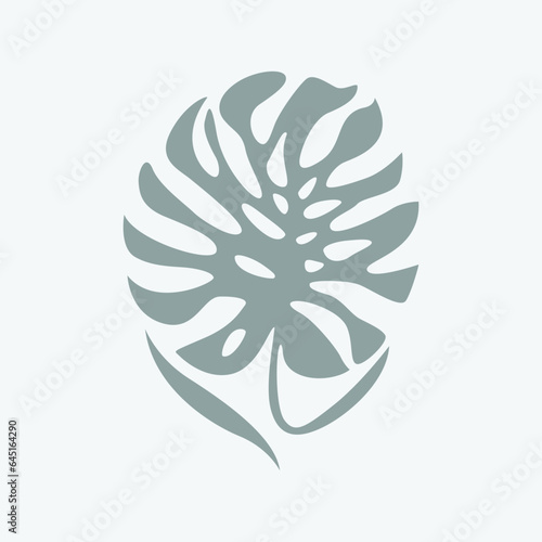 Gorgeous Monstera Leaf Icon Vector - Exuding Tropical Charm and Elegant Simplicity