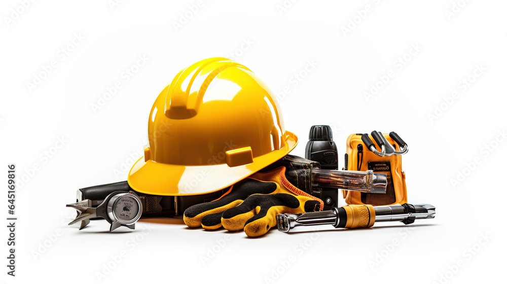 A Construction tools Made from all of the above Cartoon caricature tools. Plastic cap, surveyor, masonry trowel, mortar mixer, sand cart, light brown and light bronze. Lovely realism. Flat shading. A Construction tools Made from all of the above Cartoon caricature tools. Plastic cap, surveyor, masonry trowel, mortar mixer, sand cart, light brown and light bronze. Lovely realism. Flat shading.