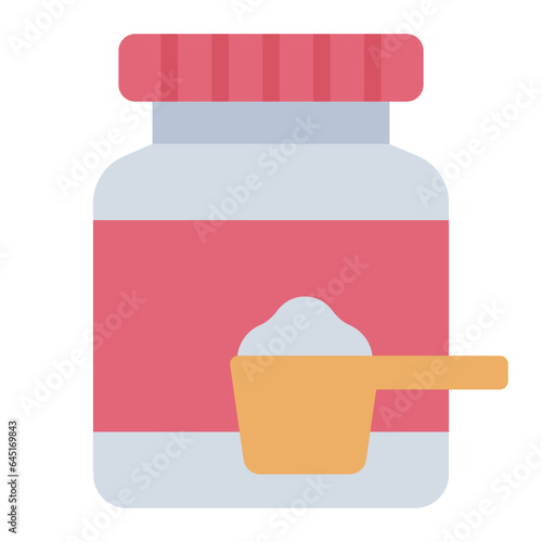 Whey or protein powder flat icon