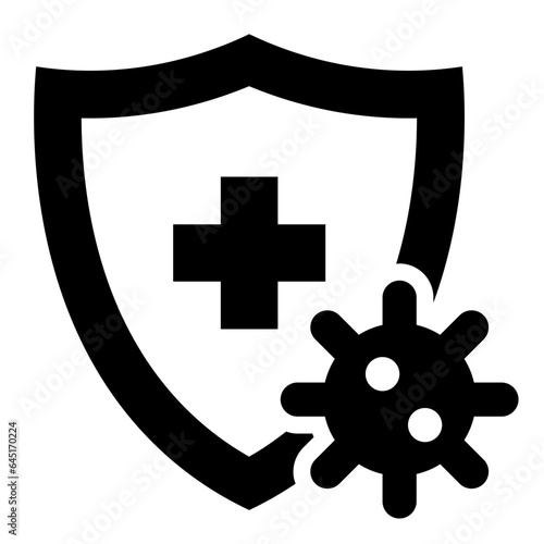 Human Body Immunity solid glyph icon