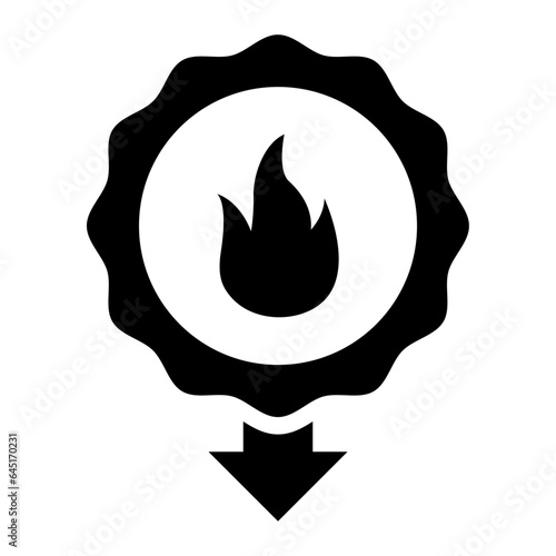 Low Calories solid glyph icon