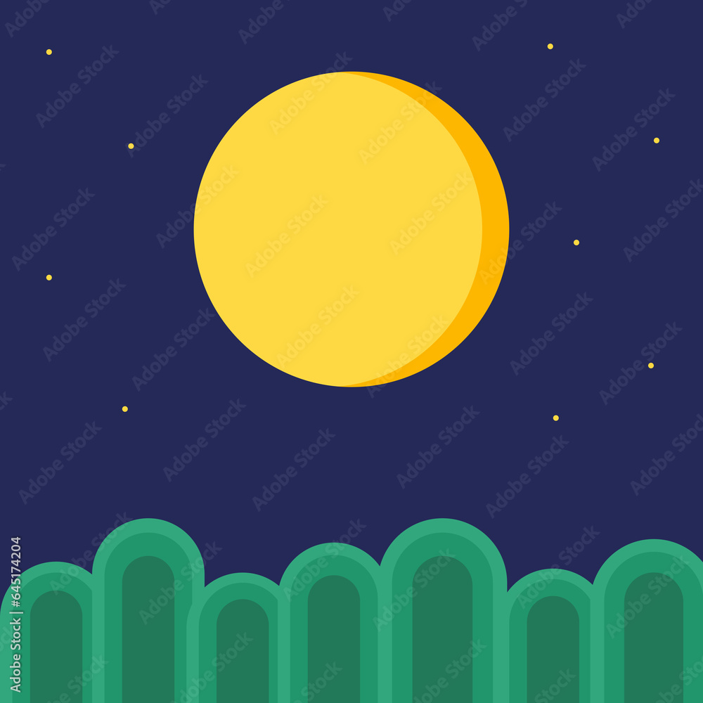 Fototapeta premium night sky with moon