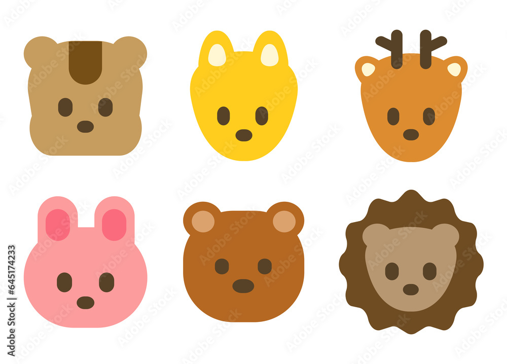 animal face set