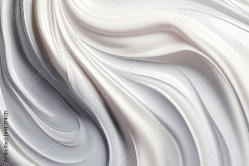 Abstract background of white liquid. 3d rendering, 3d illustration.