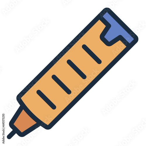 Epipen for allergy first aid filled line icon