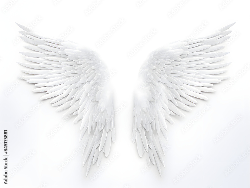 Fototapeta premium Angel wings isolated on white background