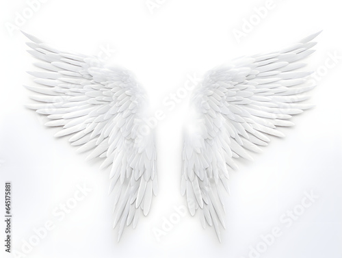 Angel wings isolated on white background © Nopadol