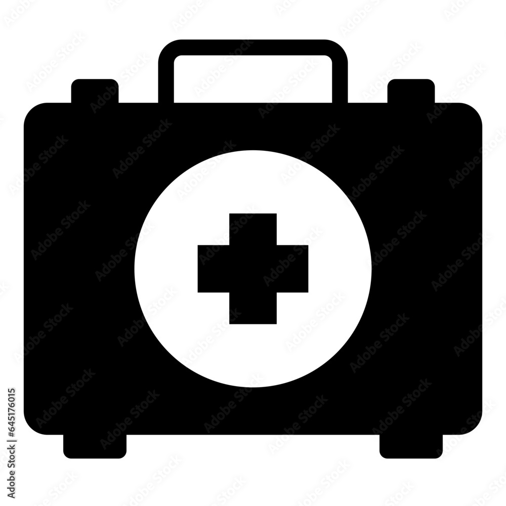 Fototapeta premium Medical Box solid glyph icon