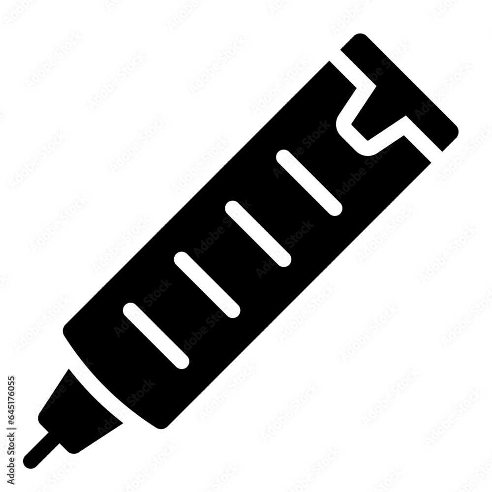 Epipen for allergy first aid solid glyph icon Epipen for allergy first aid solid glyph icon