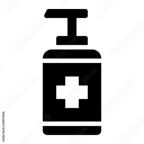 Handsanitizer Bottle solid glyph icon photo