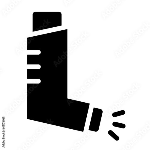 Inhaler for Asthma first aid solid glyph icon