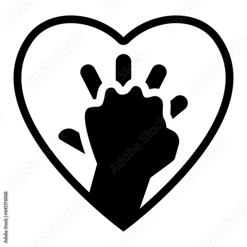 Hand pose CPR solid glyph icon