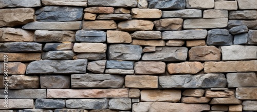 Stone wall section, as backdrop or surface.