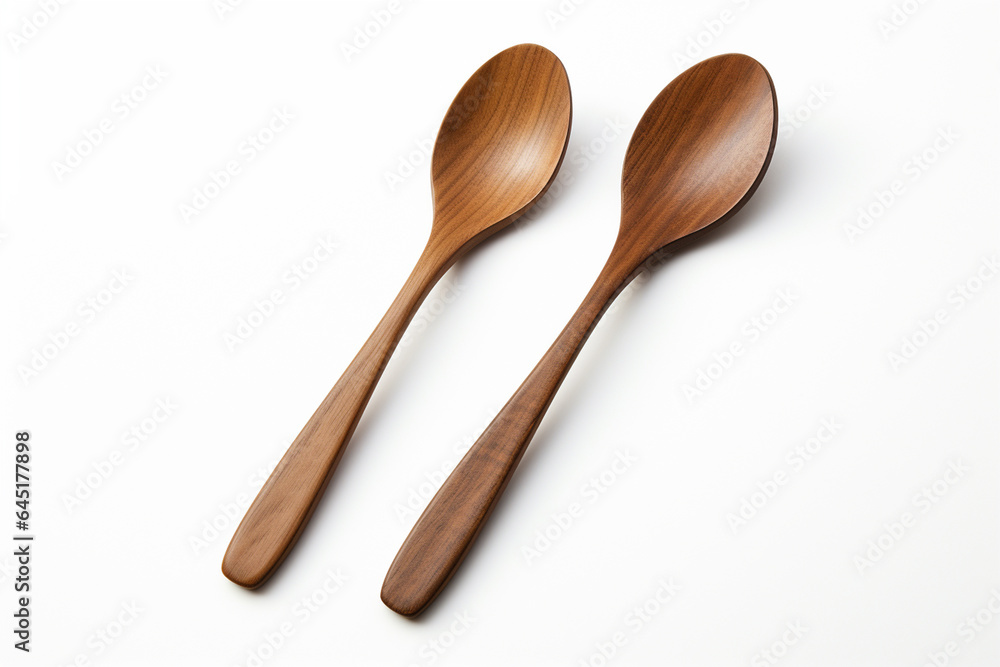 Wooden spoons isolated on white background, clipping path included. Wooden spoons isolated on white background, clipping path included.