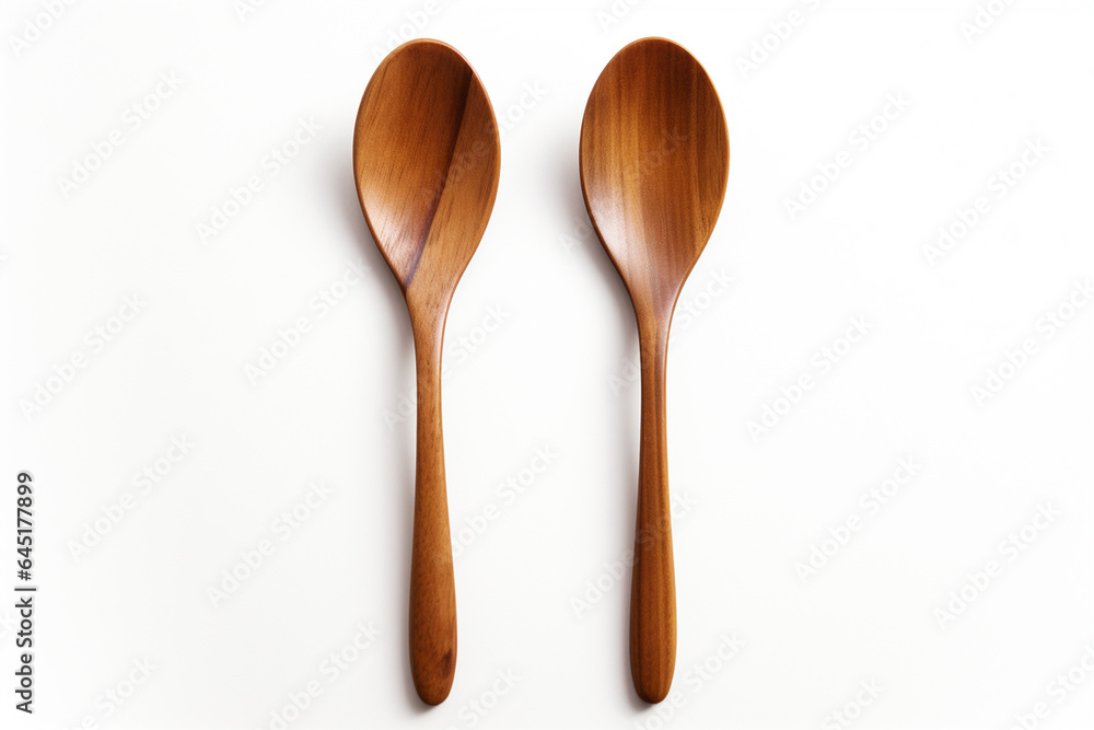 Wooden spoons isolated on white background, clipping path included. Wooden spoons isolated on white background, clipping path included.