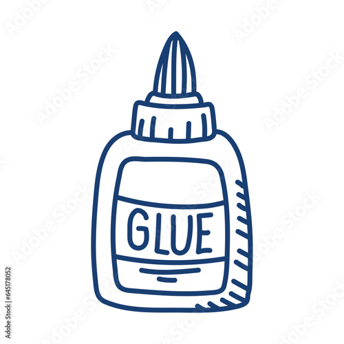 glue bottle school doodle icon