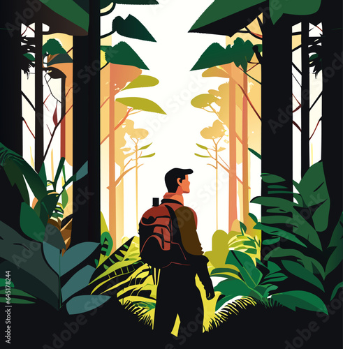 man in the forest cartoon