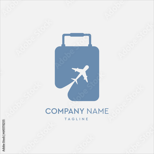 airplane logo and travel bag