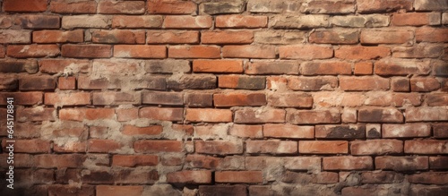 Close-up of a vintage brick wall background